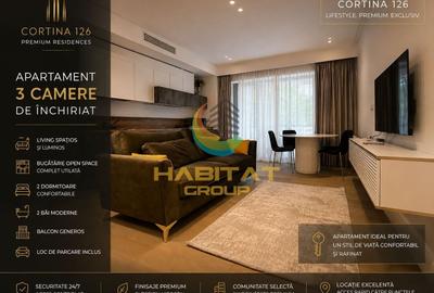 Apartament cu 3 camere semidecomandat, mobilat în Pipera