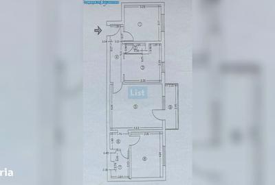 Apartament cu 3 camere semidecomandat în 23 August - 1