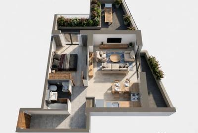 Apartament cu 2 camere decomandat în Fundeni