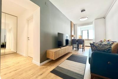 Apartament cu 2 camere semidecomandat, mobilat în Pipera