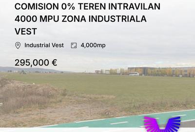 Teren agricol intravilan de 4000 mp, în Industrial Vest - 1