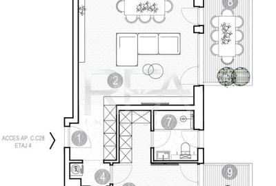 Apartament cu 2 camere semidecomandat în Grivița