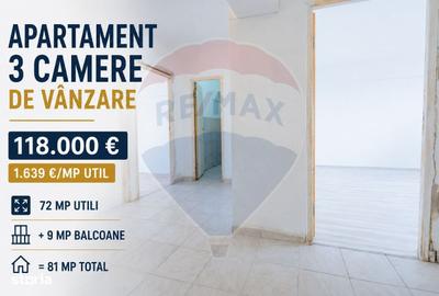 Apartament cu 3 camere decomandat în Fundeni