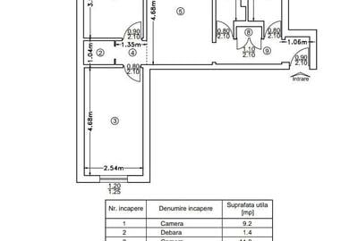 Apartament cu 3 camere semidecomandat în Alexandru cel Bun