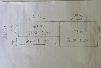 Teren de 493 mp, în Halânga