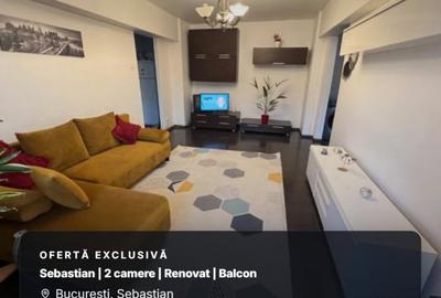 Apartament cu 2 camere semidecomandat, mobilat în Sebastian