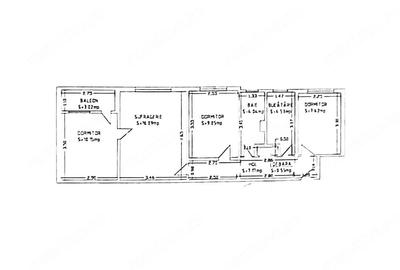 Apartament cu 4 camere semidecomandat în Central