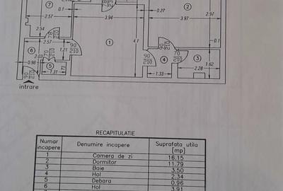 Apartament cu 2 camere semidecomandat în Central
