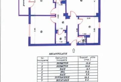 Apartament cu 3 camere decomandat în Central