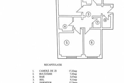 Apartament cu 3 camere decomandat în Trivale
