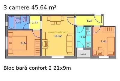 Apartament cu 3 camere semidecomandat în P-ța Reșița
