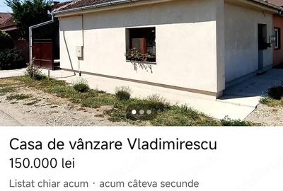 Casă cu Teren 60 Mp în Vladimirescu