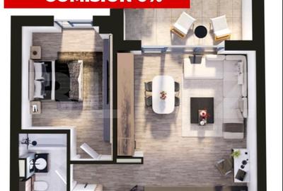 Apartament cu 2 camere semidecomandat în Torontalului
