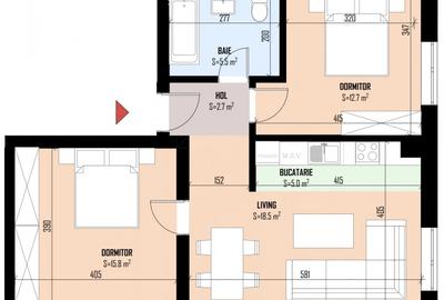 Apartament cu 2 camere decomandat în Bragadiru - 3