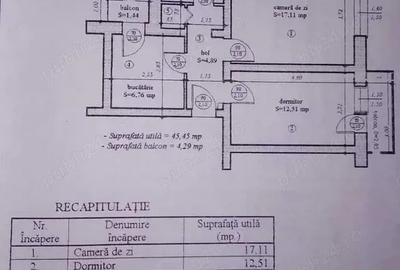 Apartament cu 2 camere decomandat în Central
