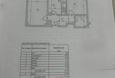 Apartament cu 2 camere decomandat în Central