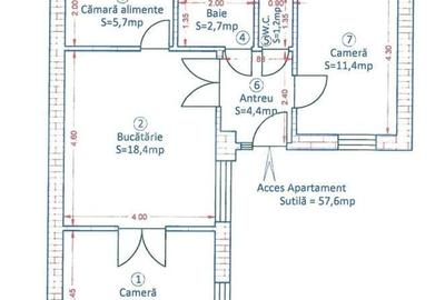 Apartament cu 3 camere decomandat în Tipografilor