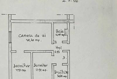 Apartament cu 3 camere semidecomandat în Central - 16