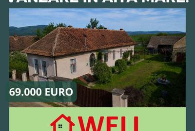 Casă cu 2 camere cu Teren 2000 Mp în Aita Mare