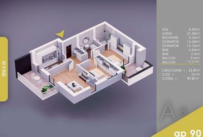 Apartament cu 3 camere decomandat în Theodor Pallady - 13