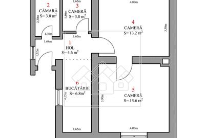 Casă cu 2 camere cu Teren 1167 Mp în Central