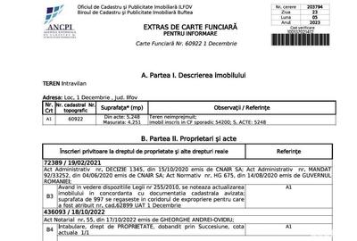 Teren de 4250 mp, în 1 Decembrie - 3