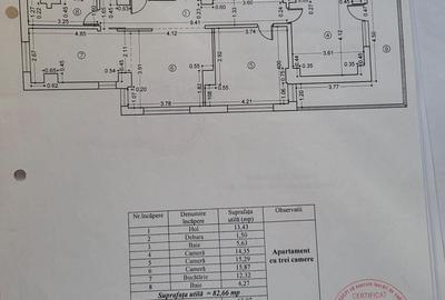 Apartament cu 3 camere decomandat, mobilat în Central - 1