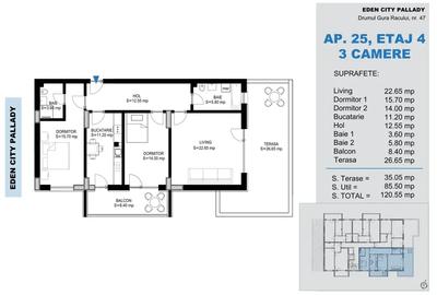 Apartament cu 3 camere decomandat în Theodor Pallady - 5