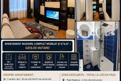 Apartament cu 2 camere semidecomandat în Rogerius - 1