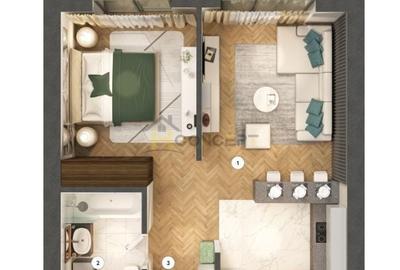 Apartament cu 2 camere în Nord