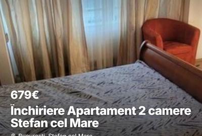 Apartament cu 2 camere decomandat, mobilat în Ștefan cel Mare