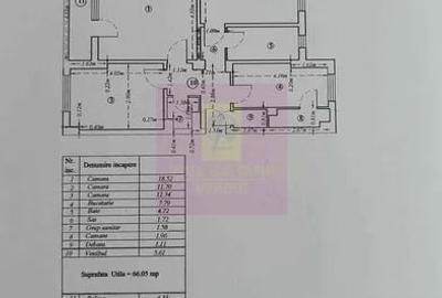 Apartament cu 3 camere în Tei