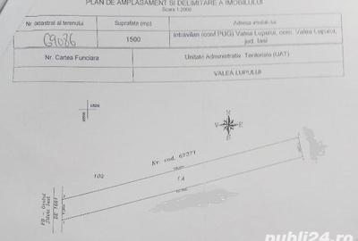 Teren de 1500 mp, în Valea Lupului - 3