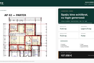 Apartament cu 3 camere decomandat în Central - 3