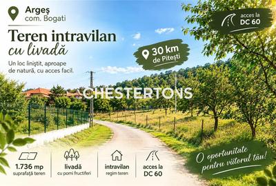 Teren intravilan de 1736 mp, în Bogați