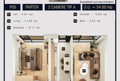 Apartament cu 2 camere în Chiajna - 2