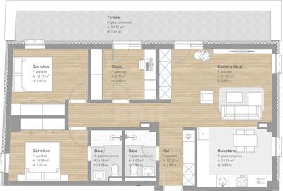 Apartament cu 4 camere semidecomandat în Florești - 13