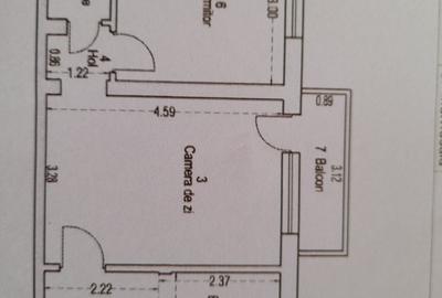 Apartament cu 2 camere semidecomandat în Central