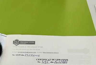 Teren de 1000 mp, în Vidra