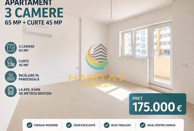 Apartament cu 3 camere decomandat în Central