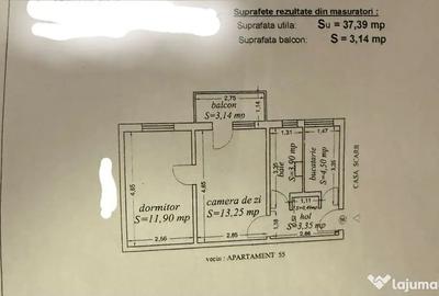 Apartament cu 2 camere semidecomandat în Km 4