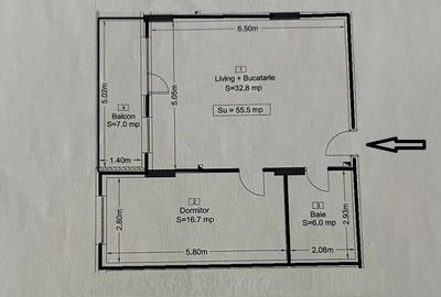 Apartament cu 2 camere semidecomandat, mobilat în Florești - 9