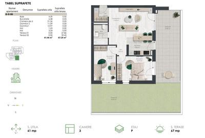 Apartament cu 3 camere în Nord - 10