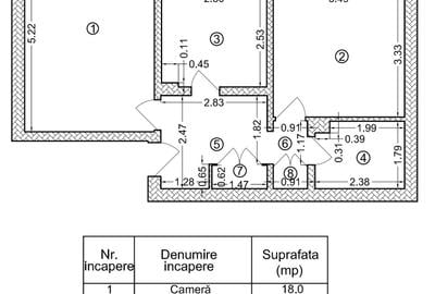 Apartament cu 2 camere decomandat în Apărătorii Patriei