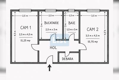 Apartament cu 2 camere decomandat în Central - 10