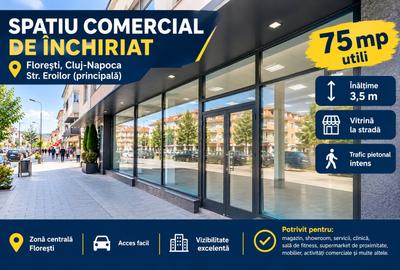 Spațiu comercial, de 75 mp, în Florești