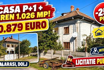 Casă cu 3 camere cu Teren 1026 Mp în Călărași