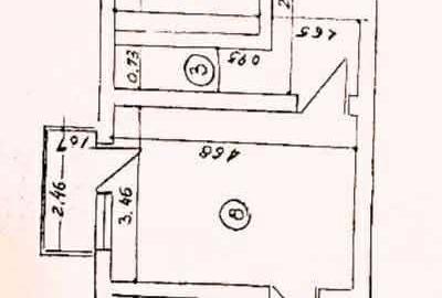 Apartament cu 3 camere semidecomandat în Central