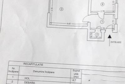 Apartament cu 2 camere semidecomandat în Nord