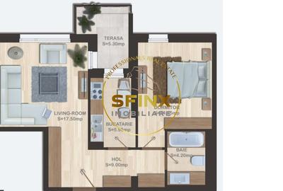 Apartament cu 2 camere decomandat, mobilat în Chișinau - 5